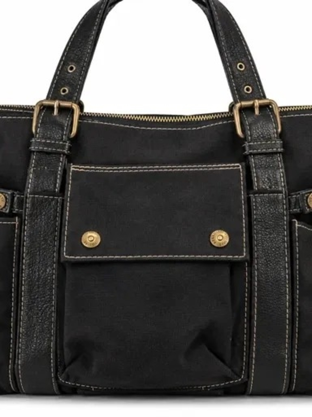 Not Rational Nursing Black Tote Bag with Gold Hardware